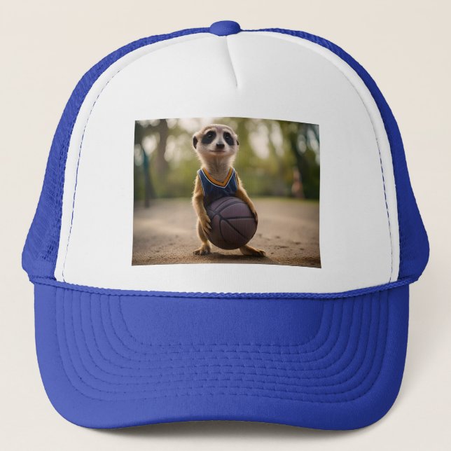 Junior Meerkat Basketball Player, Trucker Hat (Front)
