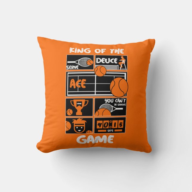 Junior Tennis Player  Cushion (Front)