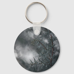 Juniper Dark Moody Floral Nature Photo Key Ring