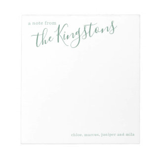 Juniper Family Name Script Notepad