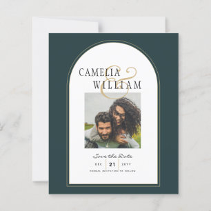 Juniper Green Gold Modern Wedding INVITE QR Code