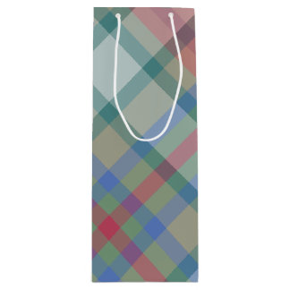 Juniper plaid wine gift bag