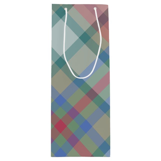 Juniper plaid wine gift bag (Front)