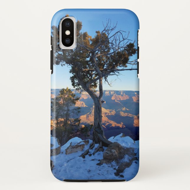 Juniper Tree In Snow At Sunrise In Grand Canyon Case-Mate iPhone Case (Back)