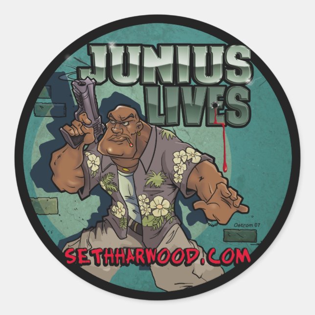 junius-round sticker (Front)