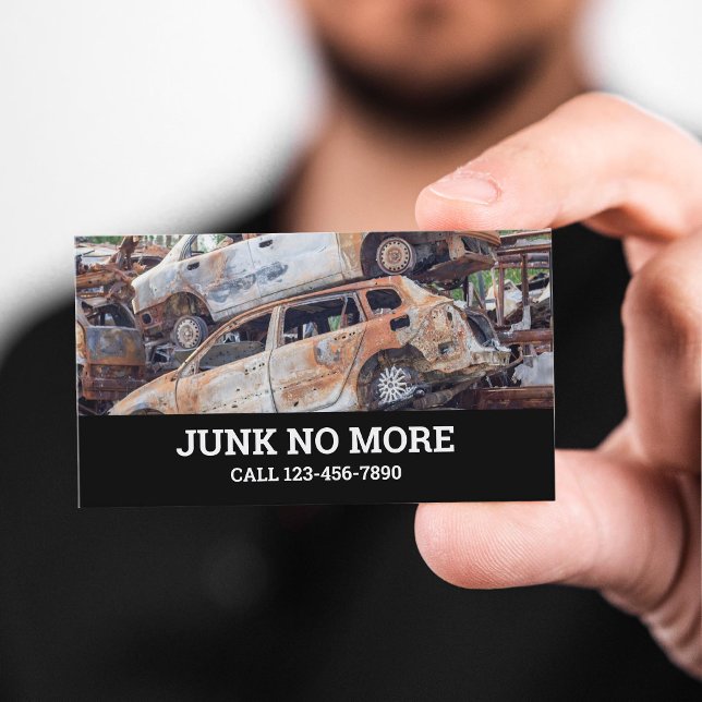 Junk Auto Wrecking Removal Recycling Business Card (Car Junk Business Cards)