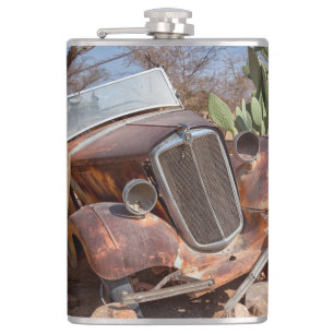 Junk car hip flask