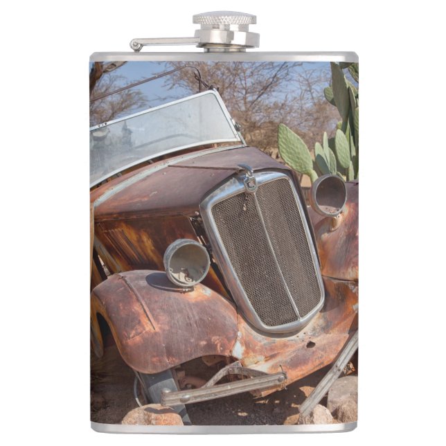 Junk car hip flask (Front)