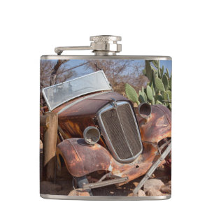 Junk car hip flask