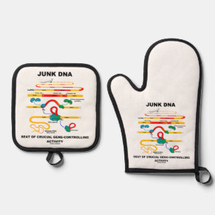 Junk DNA Seat Of Crucial Gene-Controlling Activity Oven Mitt & Pot Holder Set