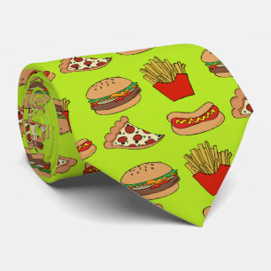 Junk food design tie