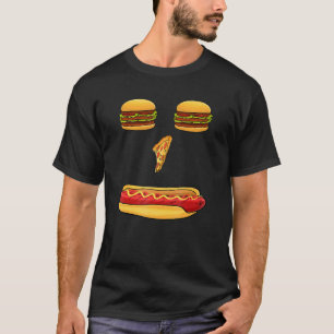 Junk Food Face Burgers Pizza Hot Dogs T-Shirt