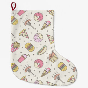 Junk Food Large Christmas Stocking