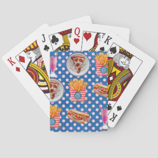 Junk Food Yummy Snack Polka Dot Pattern Playing Cards
