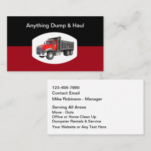 Junk Hauling & Dumpster Rental Servics Business Card