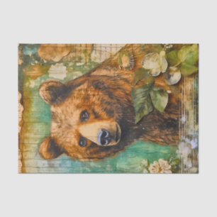 Junk Journal Bear Tissue Paper