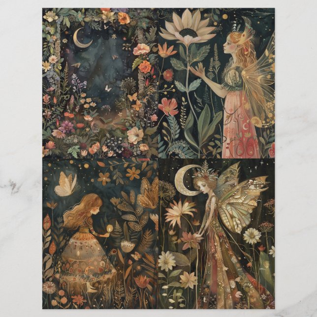 Junk Journal Cover Forest Fairies (Front)