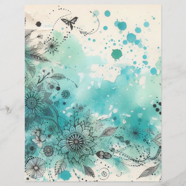 Junk journal ephemera vintage scrapbook paper  (Front)