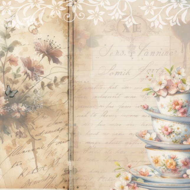 Junk journal ephemera vintage scrapbook paper  (Decoupage Junk Journal Scrapbook Paper)