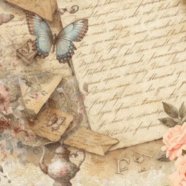 Junk journal ephemera vintage scrapbook paper  (Decoupage Junk Journal Scrapbook Paper)