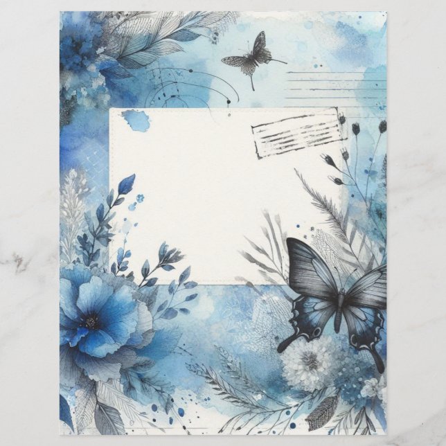 Junk journal ephemera vintage scrapbook paper  (Front)