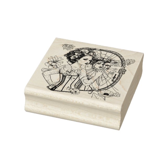 Junk Journal Poppy Collection Rubber Stamp (Stamp)