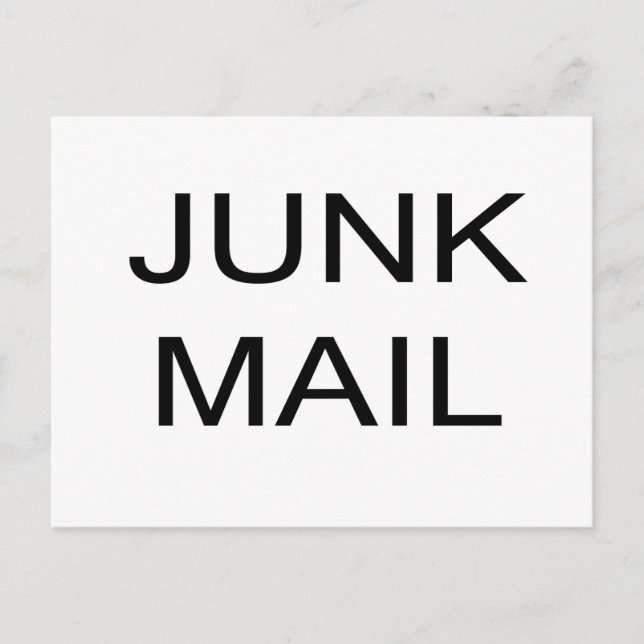 JUNK MAIL Postcard (Front)