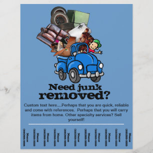 Junk or Garbage Removal Business promo flyer templ