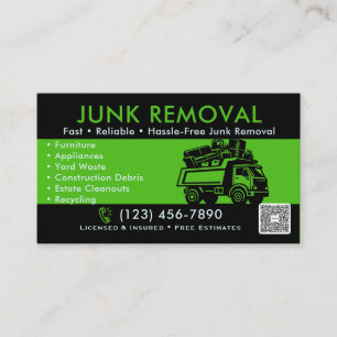 Junk Removal Business Card - Custom Residential