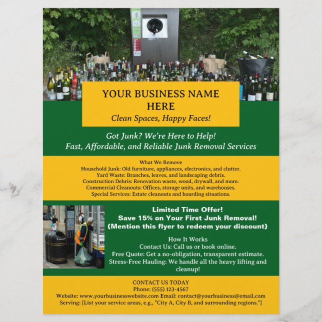 Junk Removal  Flyer (Front)
