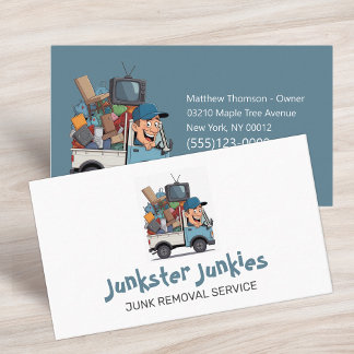 Junk Removal Garbage Hauling Truck Service Business Card