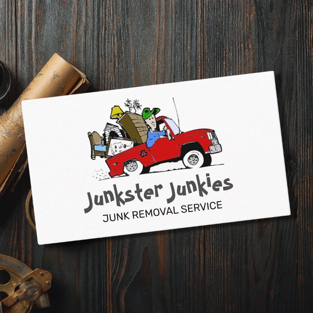 Junk Removal Garbage Hauling Truck Service Business Card (Creator Uploaded)