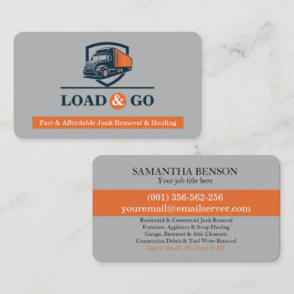 Junk Removal & Hauling Business Card
