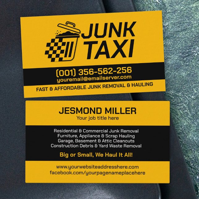 Junk Removal & Hauling  Business Card (Creator Uploaded)