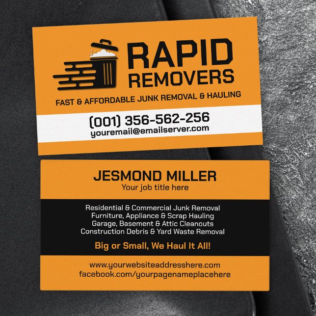 Junk Removal & Hauling  Business Card (Creator Uploaded)