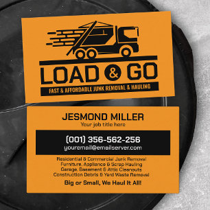 Junk Removal & Hauling  Business Card