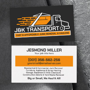 Junk Removal & Hauling Business Card