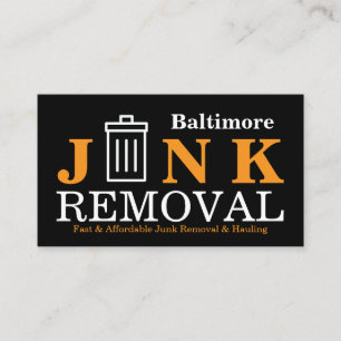 Junk Removal & Hauling Business Card