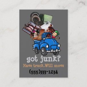 Junk Removal Hauling business promotion Card
