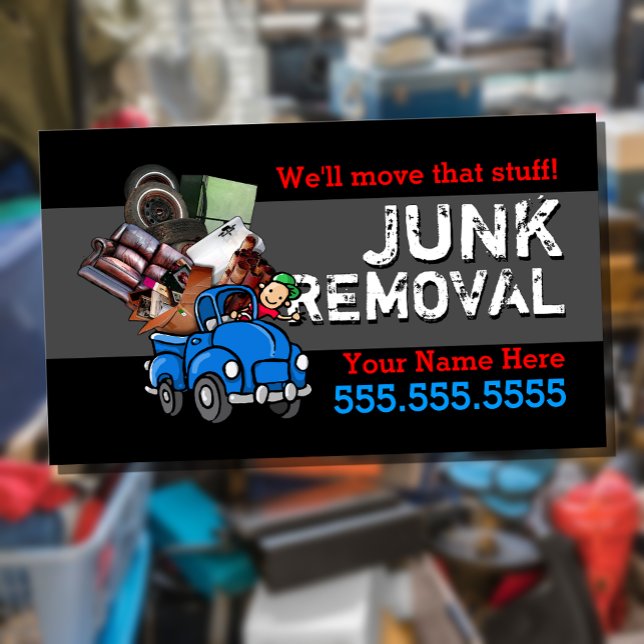 Junk Removal.Hauling.Got Junk.Customisable text Business Card (Creator Uploaded)