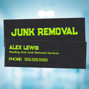 Junk Removal Mini Business Card