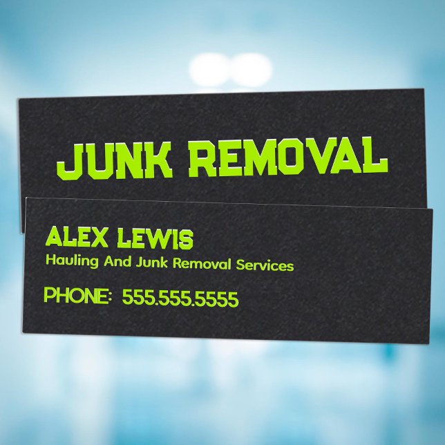 Junk Removal Mini Business Card (Junk Removal Mini Business Cards)