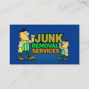 Junk Removal Services Rubbish Hauling Cleaning Up  Business Card