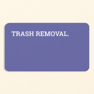 Junk Removal Trash Recycling 2022 Business Card