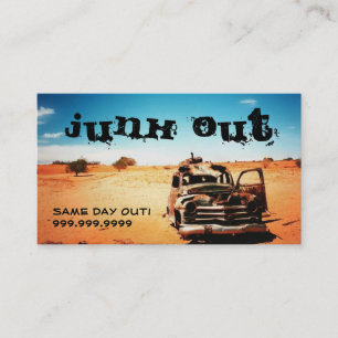 Junk Scrap Metal Removal Recycling Business Card