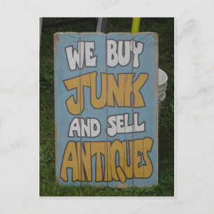 Junk Sign Postcard