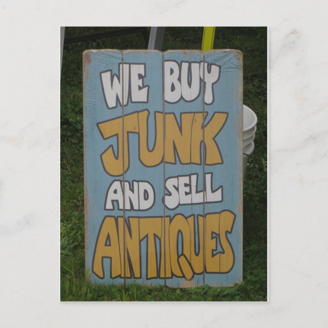 Junk Sign Postcard (Front)