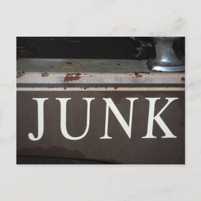 Junk: Vintage tow truck sign Postcard (Front)