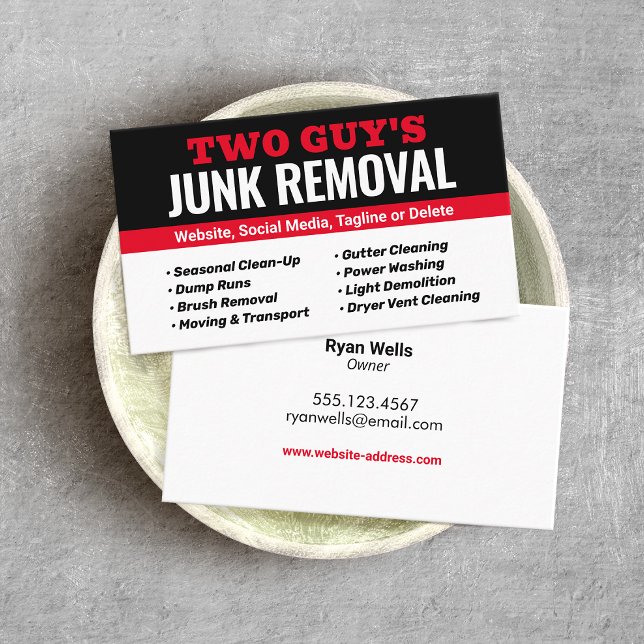 Junk & Waste Hauling Business Card (Creator Uploaded)