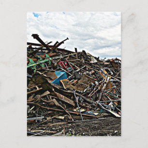 Junk Yard Scrap Metal at Depot Postcard
